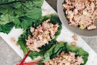 Clean Eating Pear Almond Chicken Salad Wraps