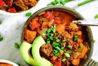 Easy Sweet Potato Chili Paleo Whole30 Instant Pot Slow Cooker