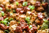 One Pan Chicken and Chorizo Dinner Paleo Whole30 Keto