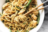 Creamy Peanut Butter Chicken Noodles