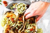 Gluten-Free and Dairy-Free Paleo Fish Tacos and Coleslaw