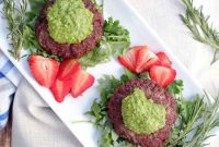 Aromatic Lamb Burgers with Rosemary Pesto Paleo Whole30 Keto