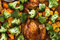 Speedy Sheet Pan Chicken and Roasted Broccoli