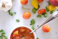 Naturally Sweetened Peach Salsa Paleo and Whole30