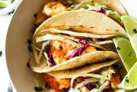 Crispy Air Fryer Fish Tacos with Crunchy Slaw