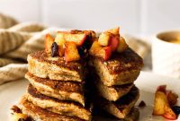 Thick and Fluffy Egg-Free Oat Flour Stacks