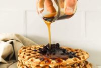 Golden Crispy Oat Flour Waffles Gluten Free Egg Free