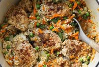 Tender Dutch Oven Chicken Thighs with Savory Rice