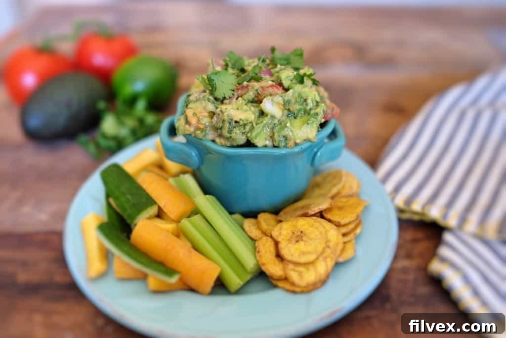 Delicious Chunky Guacamole Ready to Serve