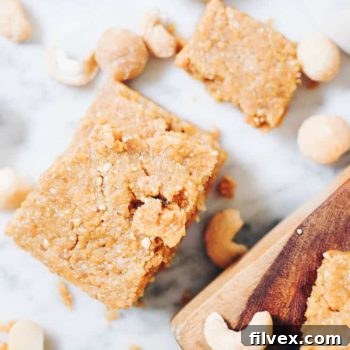 No-Bake Mango Protein Bars recipe image, a vibrant and healthy snack