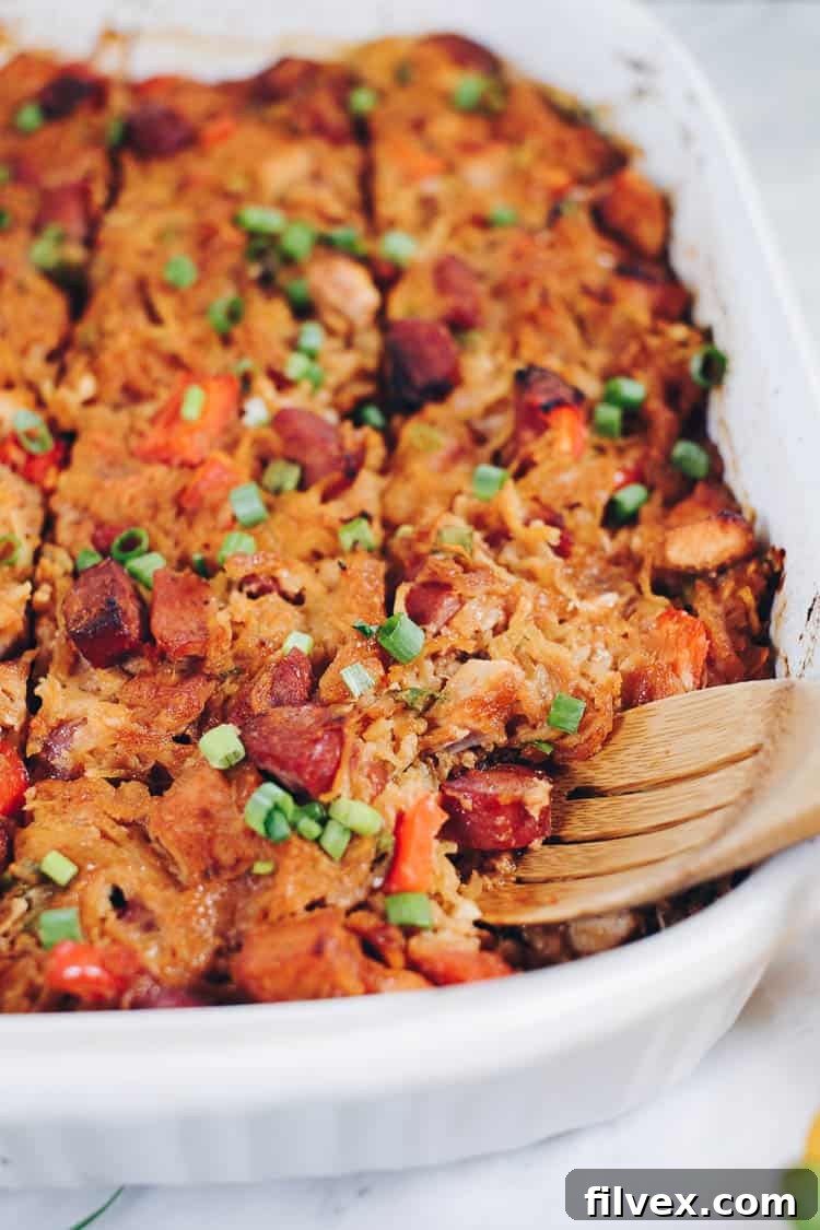 Close-up of the rich, Paleo-friendly homemade BBQ sauce, essential for the BBQ Chicken Casserole.