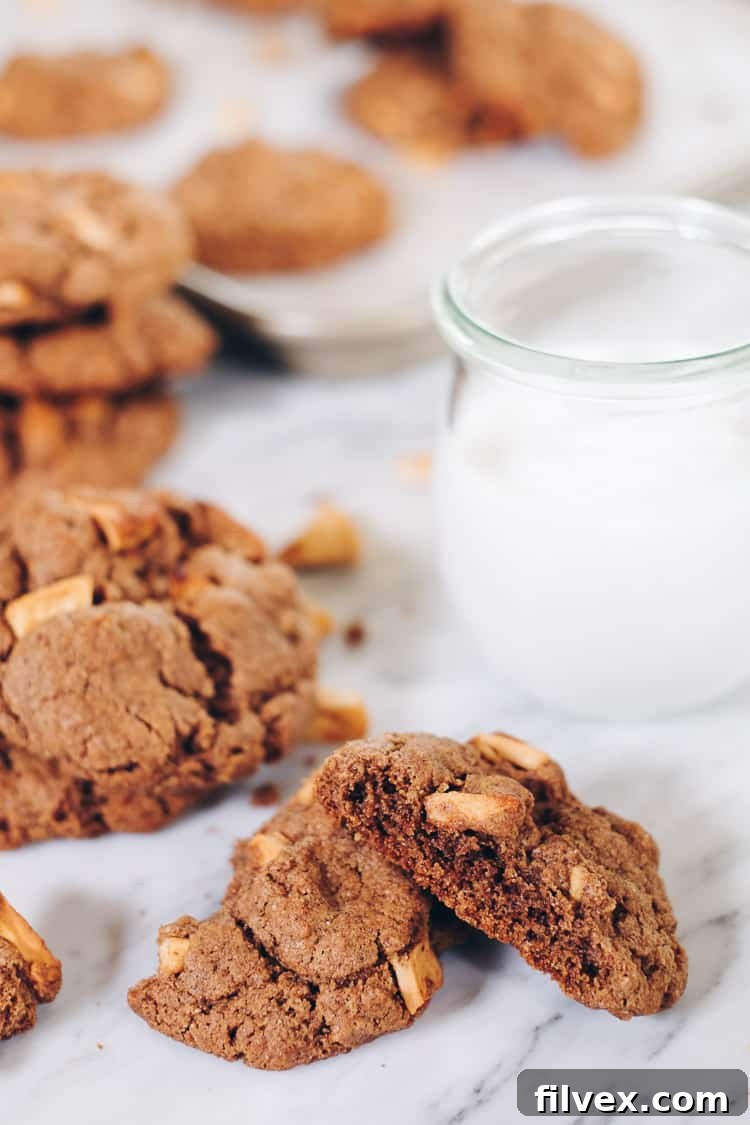 Delicious Paleo Apple Cinnamon Cookies with dried apples for perfect texture and extended freshness. Gluten-free, dairy-free, refined sugar-free. | realsimplegood.com