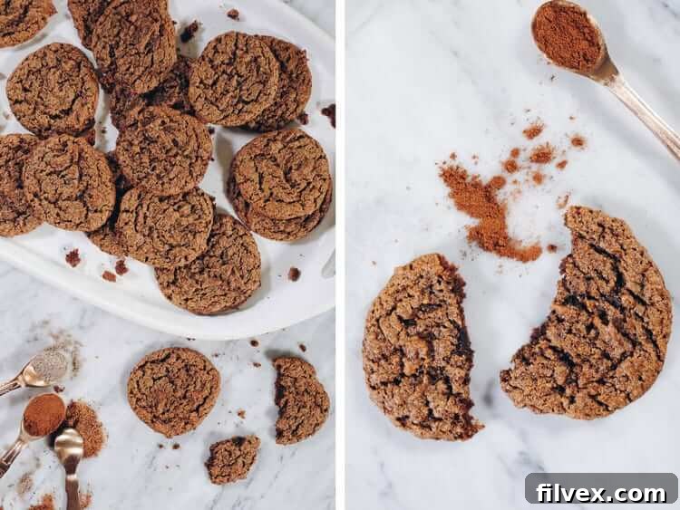 A festive batch of Paleo Chai Spiced Cookies, quick and easy to whip up and making any house smell cozy. Gluten-Free, Dairy-Free, Egg-Free, Refined Sugar-Free.