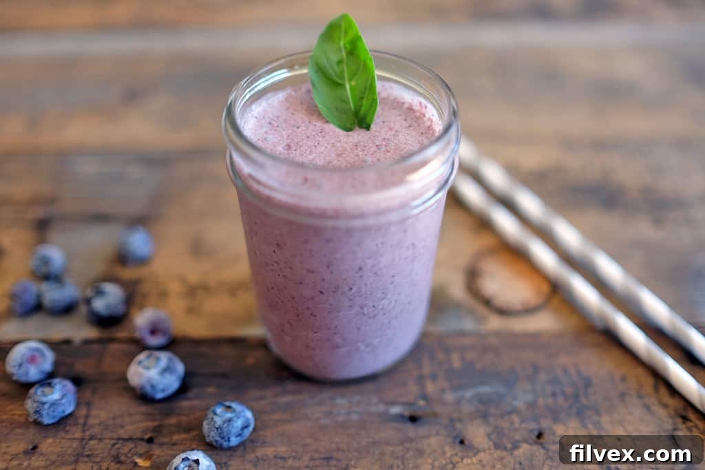 Blueberry Basil Smoothie
