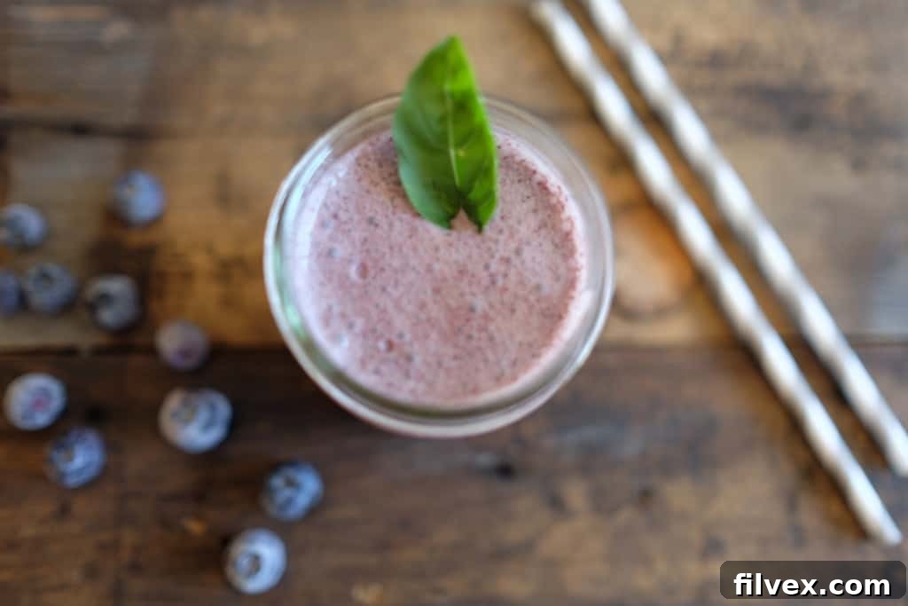 Blueberry Basil Smoothie