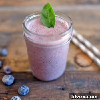 Blueberry Basil Smoothie