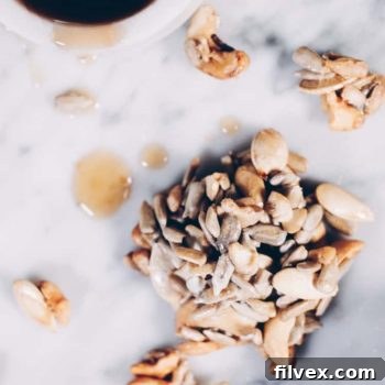 Close-up of Maple Vanilla Clusters, highlighting their crunchy texture and golden-brown finish.