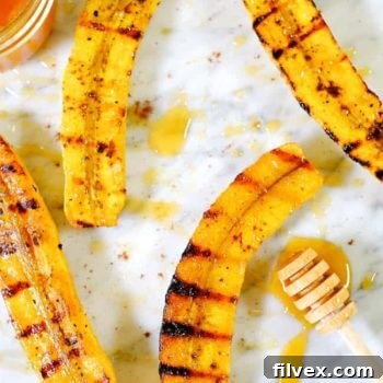 Delicious grilled plantains, ready to be served.