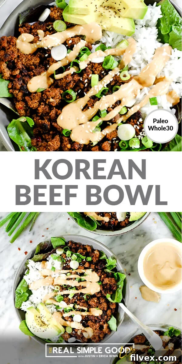 A beautifully presented Korean Beef Bowl, emphasizing its delicious and healthy appeal.