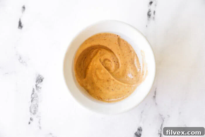 Spicy mayo in a ramekin