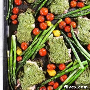 Easy baked pesto chicken