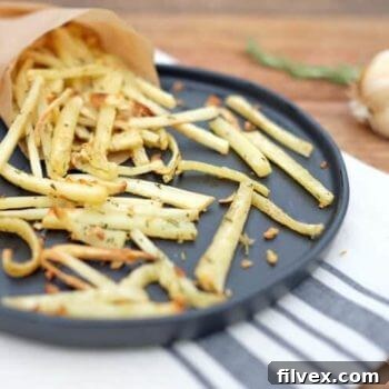 Garlic Rosemary Parsnip Fries