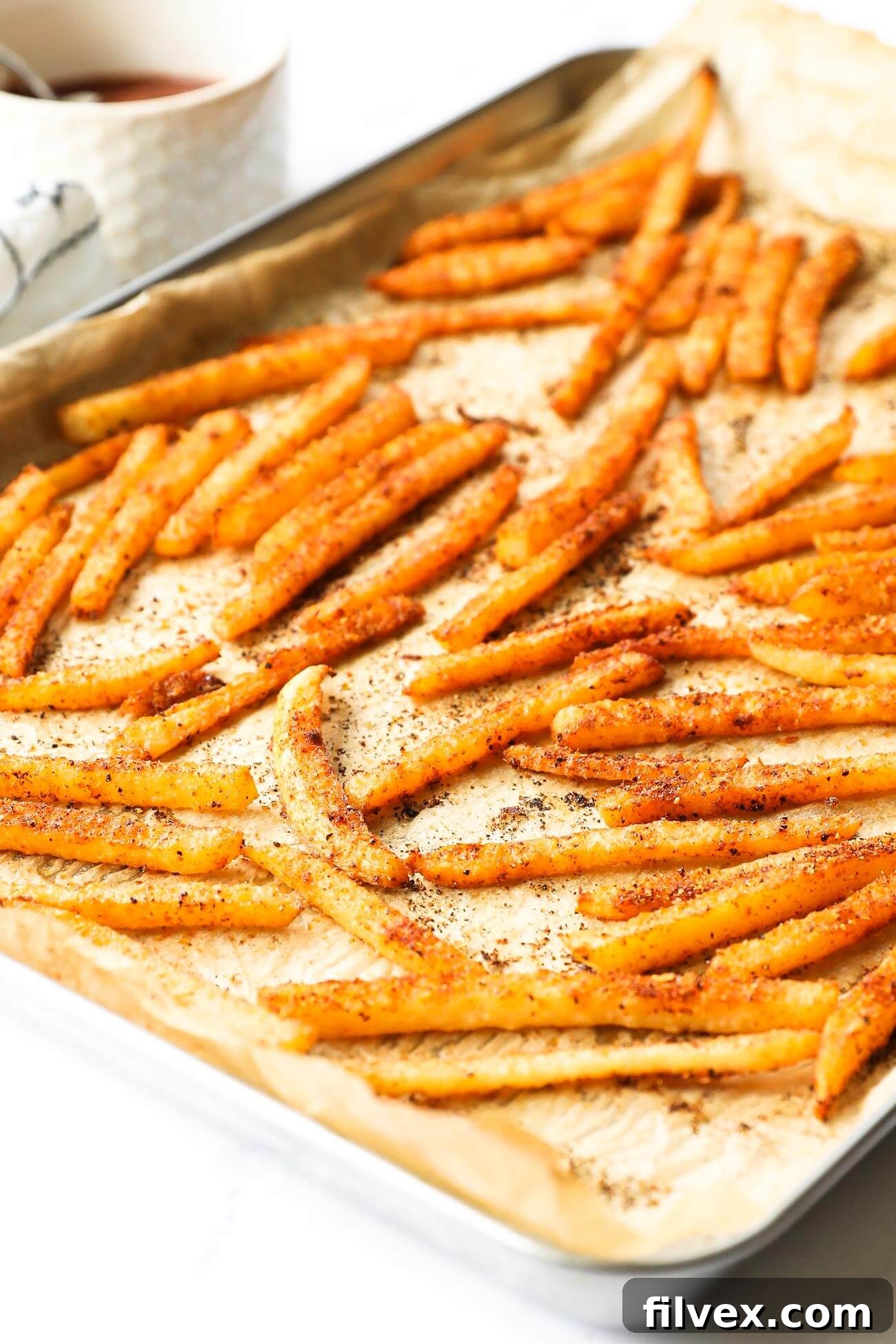 Sliced Jicama Fries ready for cooking