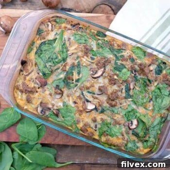 Sausage Parsnip Breakfast Casserole