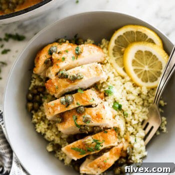 Delicious Easy Lemon Chicken Piccata (Paleo + Whole30)