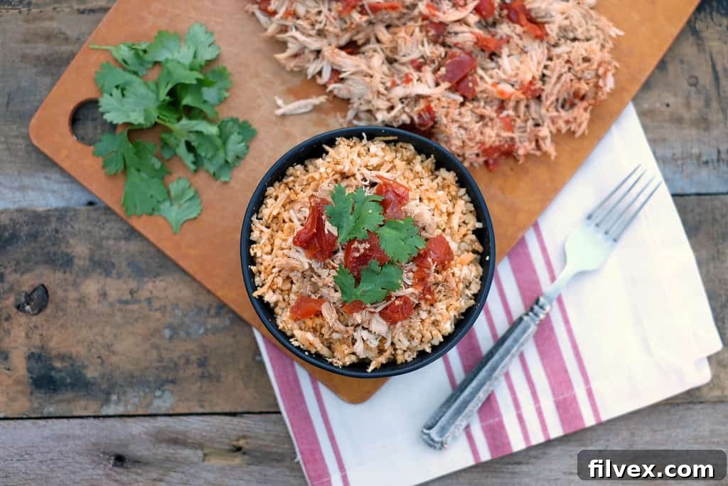 Crockpot enchilada chicken bowls two