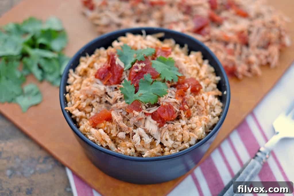 Crockpot enchilada chicken bowls