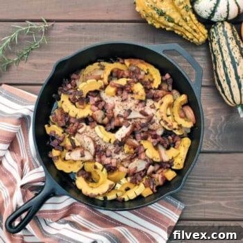 A delicious Pear and Squash Chicken Skillet