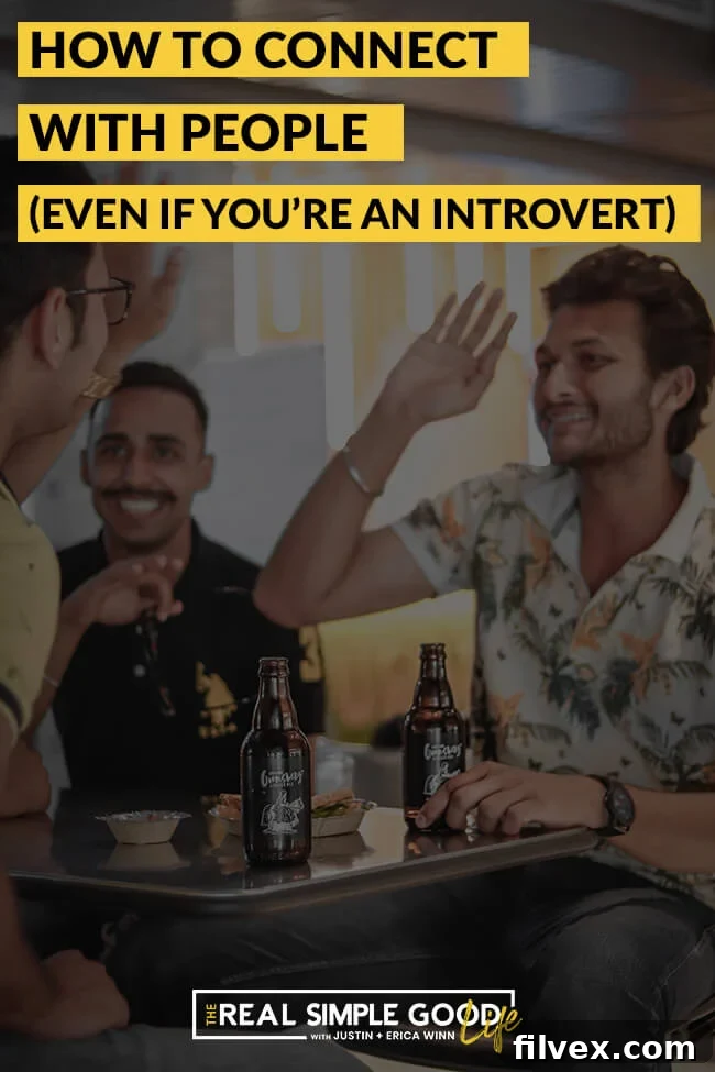 Men at table with beer. Text overlay of 