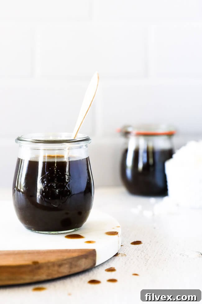 Coconut aminos substitute in jars on a countertop
