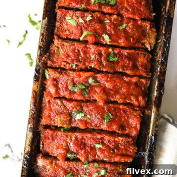 Easy Mexican Taco Meatloaf with salsa and cilantro