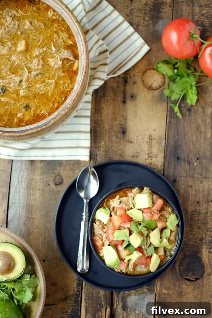 White chicken chili two