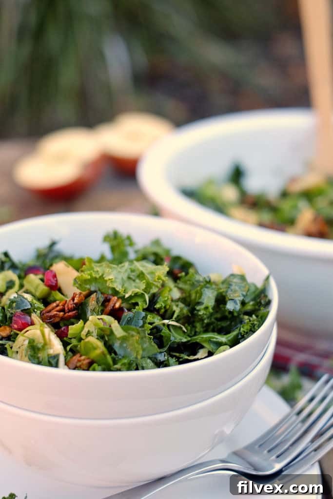 Winter salad served in a bowl, ready to eat.