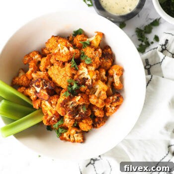 Crispy Air Fryer Buffalo Cauliflower Bites
