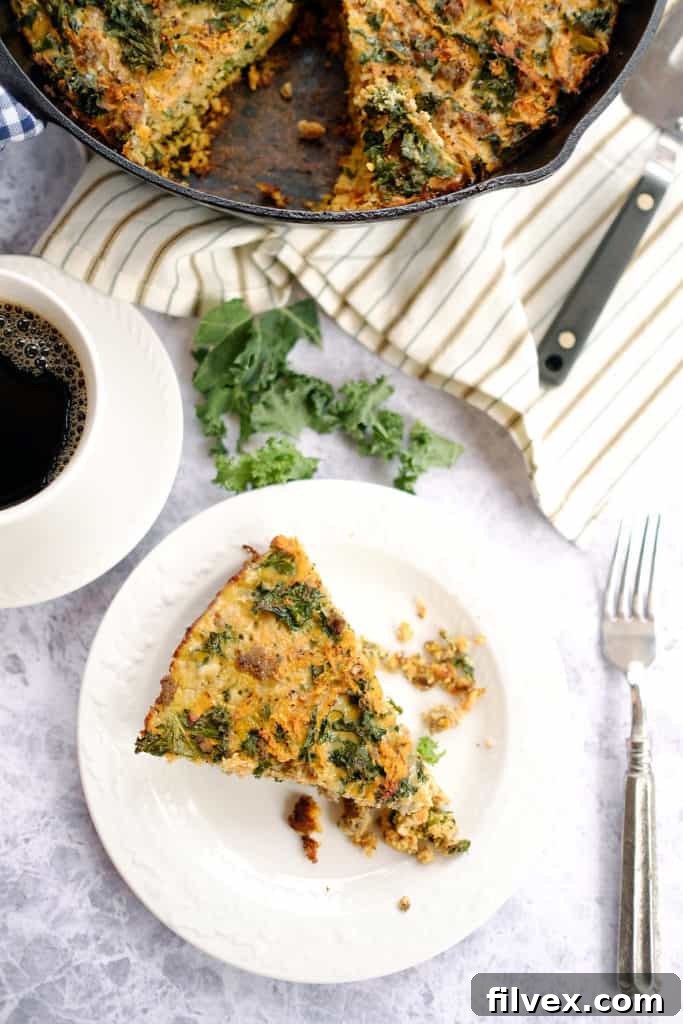 Hearty sweet potato quiche slices on a plate, ready for a healthy breakfast or make-ahead meal.