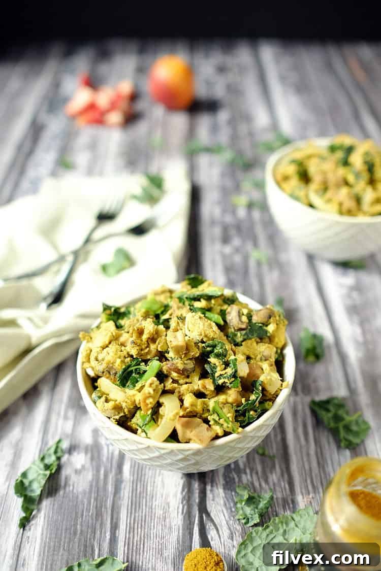 Paleo + Whole30 curry scrambled eggs offer a unique and appealing flavor profile. Simple eggs are deliciously seasoned with curry for a healthy and easy breakfast. Ideal for Paleo, Whole30, and Keto diets. realsimplegood.com