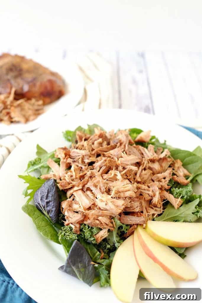 Crockpot honey balsamic pork chops served with green beans