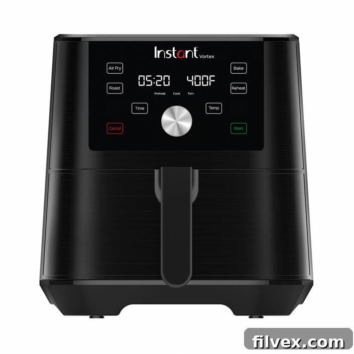 Black Instant Vortex Air Fryer model