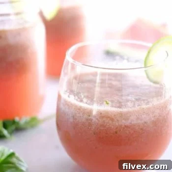 Strawberry basil watermelon agua fresca