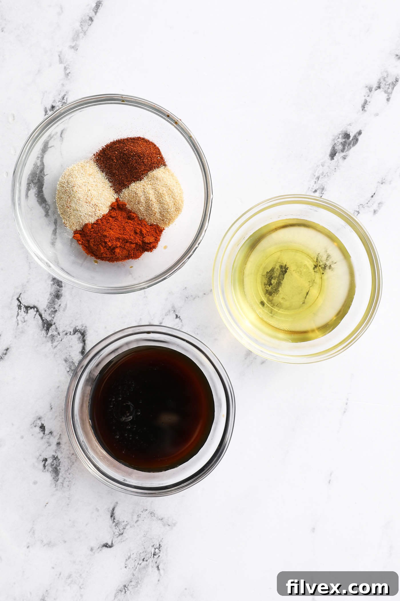 Gathering sauce ingredients while chicken cooks