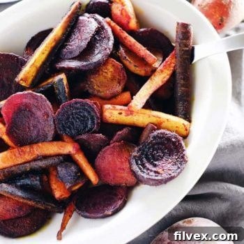 Turmeric Maple Roasted Beets and Carrots recipe image