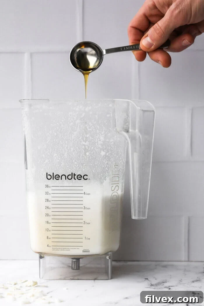 Adding a little maple syrup to the milk after blending and tasting.