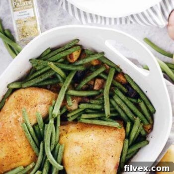 One Pan Herb Roasted Chicken and Veggies finished dish