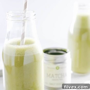 Pistachio Matcha Milk (Dairy-Free + Refined Sugar-Free)