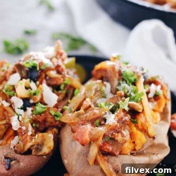 Pizza Stuffed Sweet Potatoes