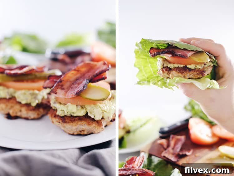 Close-up of a Chipotle Turkey Burger patty cooking in a cast iron skillet, showcasing its golden-brown sear and delicious texture.